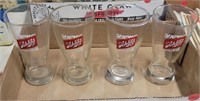 4 VTG SCHLITZ BEER GLASSES