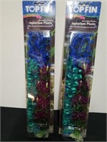 Two new decorative plastic aquarium plants