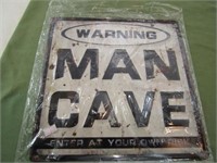 Metal 1 Sided Man Cave Sign New