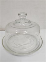 Small Glass Cake Platter with Lid