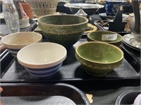 Lot of pottery planters.