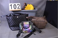 Gray Tote Of Purses Includes Madden NYC