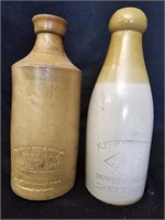 Alfred Parrott & J Bourne & Sons pottery bottle