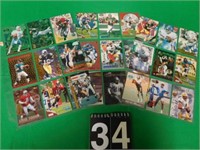 3 Sheets of Football cards