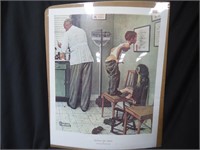 Norman Rockwell Print "Before the Shot" 18x22"