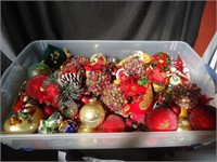 Large Tote full of various Christmas Ornaments