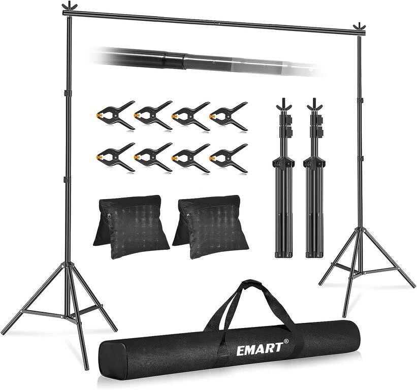 EMART Backdrop Stand Kit, 10x7ft (WxH) Adjustabler