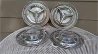 2 CHEVROLET CLASSIC HUBCAP AND 2 OLDSMOBILE