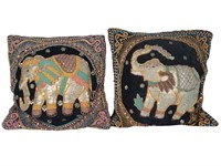 2 Kalaga Tapestry Elephant Pillows