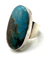 Sterling Silver and Turquoise Native American Ring