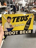 METAL TED'S ROOT BEER SIGN