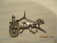 Sterling Horse & Buggy Pendant-2.6 g