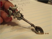 Sterling Lang Lovebirds Spoon Pin-4.9 g