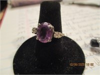 925 Ring w/Purple Stone & Butterfly Ring