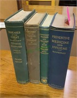 Lot of four medical textbooks - some as early as
