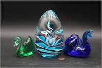 Art Glass Paperweights Animals