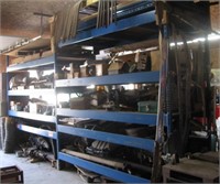 Pallet racking with four uprights and eleven
