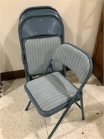 6 - blue folding chairs