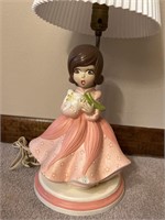 Ooooh Girl Lamp Kitschy Vintage Handpainted