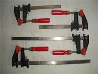 (4) Bessey Bar Clamps  6 & 12 inch