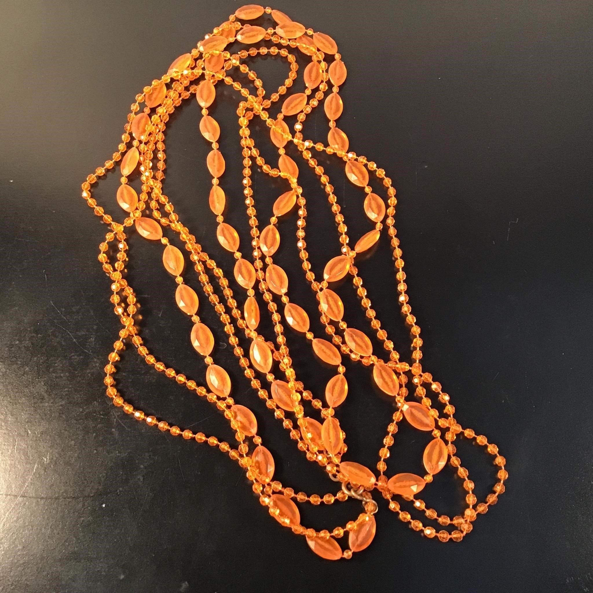 MODERN 4 STRAND CELLULOID HIPPIE NECKLACE