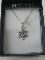 Bob Siemon Designs Star Of David w/ Cross Necklace