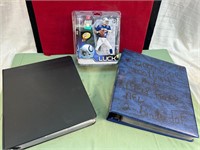 *2 BINDERS 2000'S FOOTBALL CARDS & ANDREW LUCK FIG