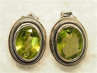 $160. S/Silver Peridot Stud Earrings