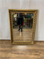 Antiqued Framed Wall Mirror