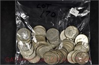 (48) Franklin Silver Half Dollars: