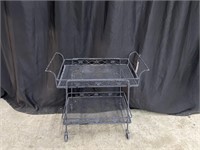 WROUGHT IRON TEA CART