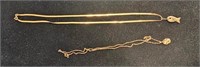 585 gold necklaces 20" w/ 10k gold necklace 18"