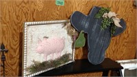 Pig and cow wall decor