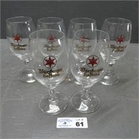Set of 6 Wurzburger Hofbrau Beer Glasses