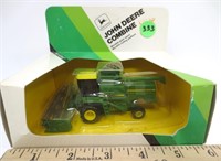 John Deere combine w/grain head, 1/80 scale