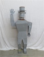 Tin Man Statue - metal - has rust - height 49"