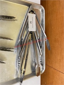 LARGE LOT - ASSORTED S/S TONGS