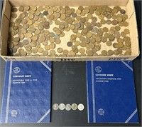 Wheat Penny Books, Assorted Dates US Coin Lot