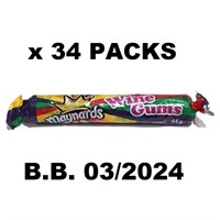 34 x 44g MAYNARDS WINE GUMS - B.B. 03/2024