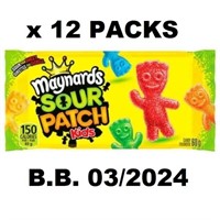 12 x 60g SOUR PATCH KIDS - B.B. 03/2024