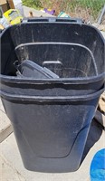 (2) Rolling Lidded Trash Cans