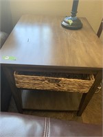 27 X 24 X 23" WOOD SIDE TABLE