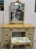 French Provincial Dressing Table with Stool
