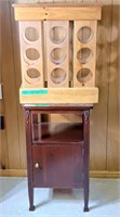 Wine rack and storage side table