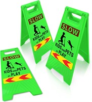 3-Pack Kids & Pets Play Safety Sign