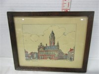 19TH CENTURY SMALL HAND COLOURED ETCHING