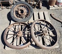 (2) Metal Wheel & (1) Wheel & Tire