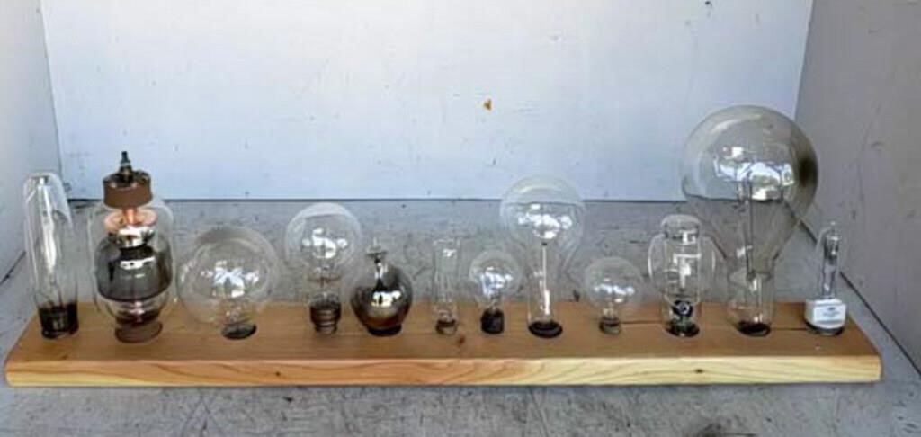 Vintage Light Bulbs on Stand