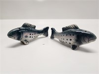 MID CENTURY JAPANESE CERAMIC FISH S&P SHAKERS
