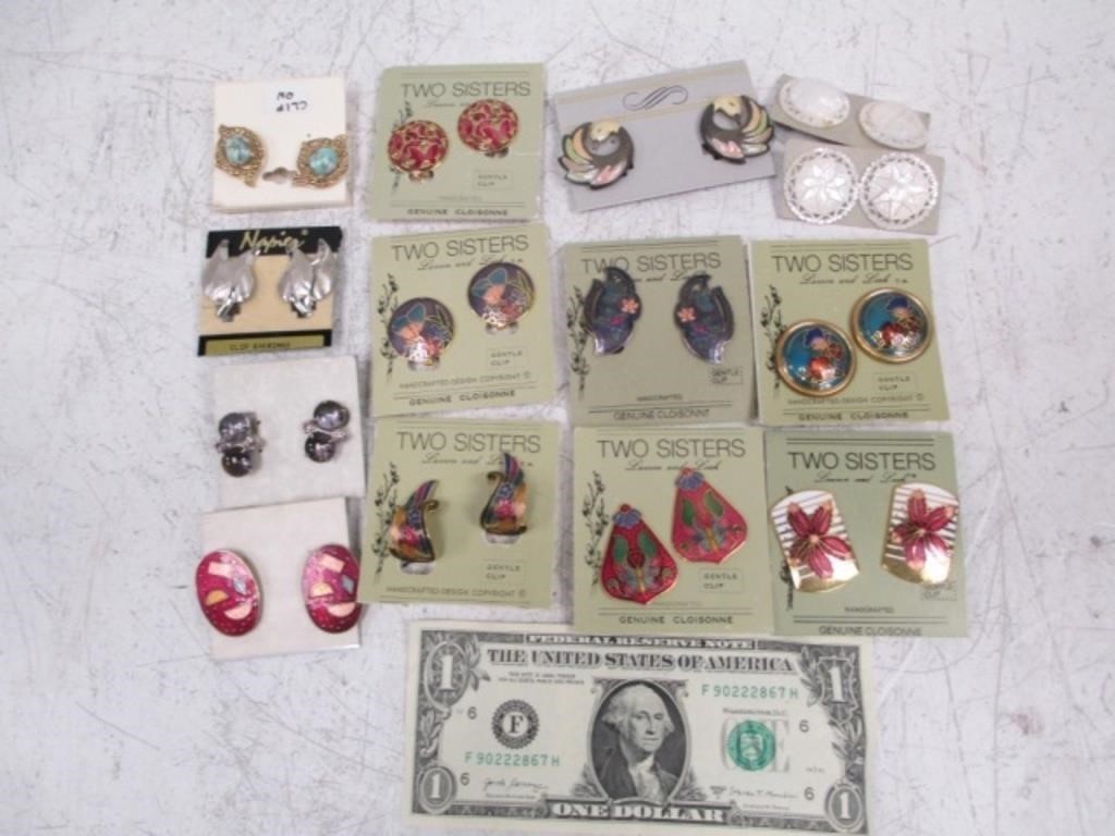 Nice Lot of Jewelry Earrings On Cards
